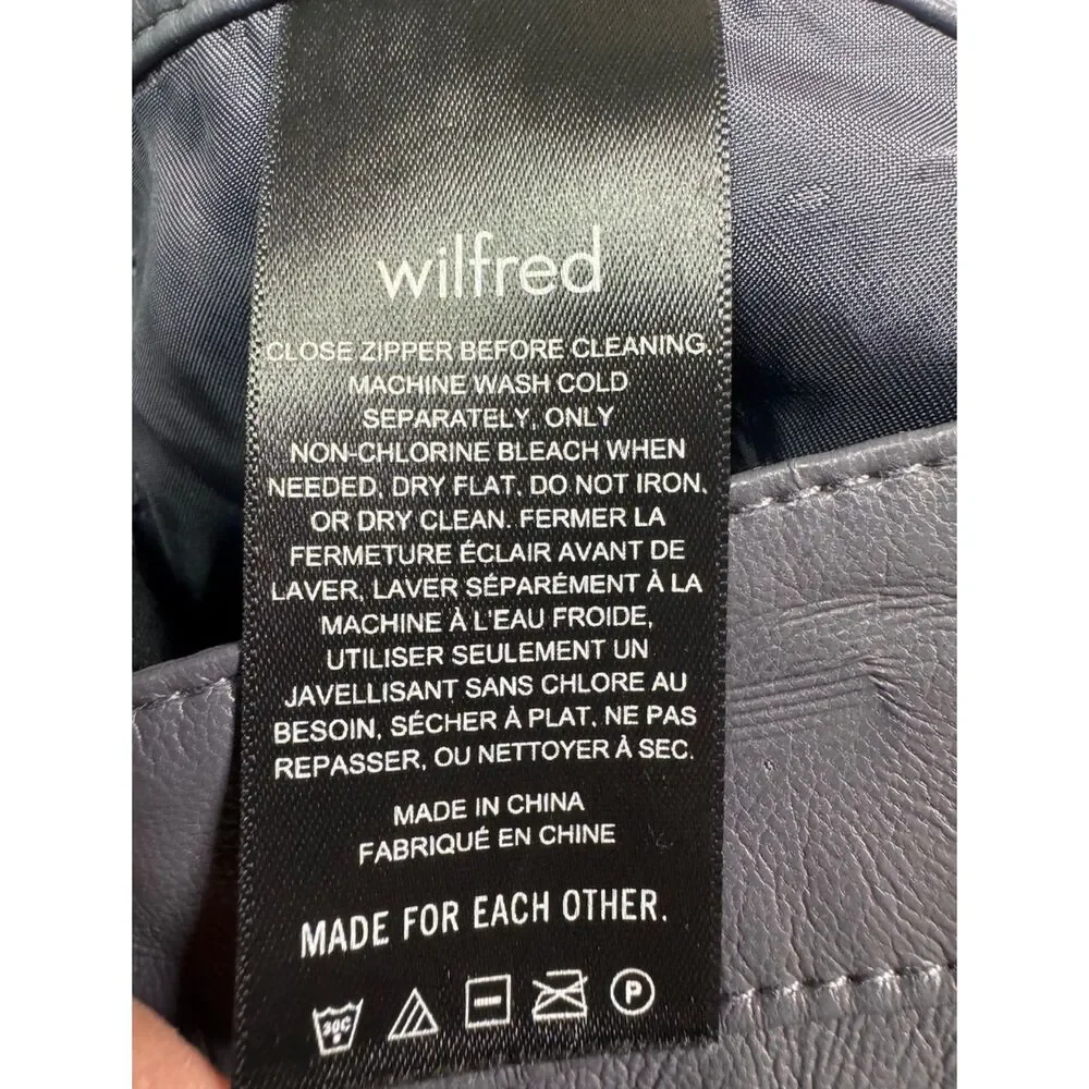 WILFRED The Melina High Rise Vegan Leather Straight Leg 